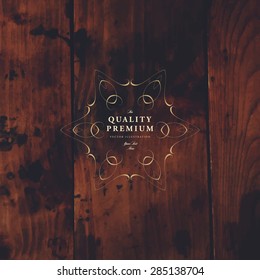 Vintage Frame for Luxury Logos, Restaurant, Hotel, Boutique or Business Identity. Royalty, Heraldic Design with Flourishes Elegant Design Elements. Vector Illustration Template