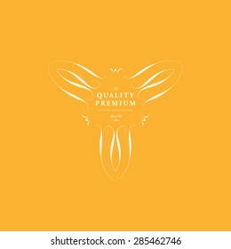 Vintage Frame for Luxury Logos, Restaurant, Hotel, Boutique or Business Identity. Royalty, Heraldic Design with Flourishes Elegant Design Elements. Vector Illustration Template