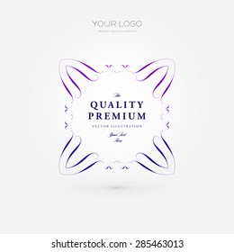 Vintage Frame for Luxury Logos, Restaurant, Hotel, Boutique or Business Identity. Royalty, Heraldic Design with Flourishes Elegant Design Elements. Vector Illustration Template