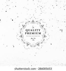 Vintage Frame for Luxury Logos, Restaurant, Hotel, Boutique or Business Identity. Royalty, Heraldic Design with Flourishes Elegant Design Elements. Vector Illustration Template