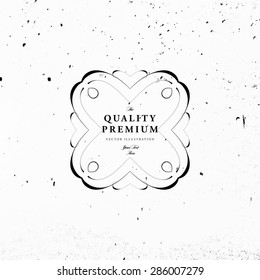 Vintage Frame for Luxury Logos, Restaurant, Hotel, Boutique or Business Identity. Royalty, Heraldic Design with Flourishes Elegant Design Elements. Vector Illustration Template