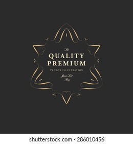 Vintage Frame for Luxury Logos, Restaurant, Hotel, Boutique or Business Identity. Royalty, Heraldic Design with Flourishes Elegant Design Elements. Vector Illustration Template