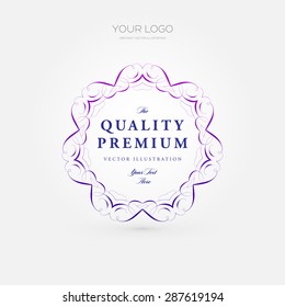 Vintage Frame for Luxury Logos, Restaurant, Hotel, Boutique or Business Identity. Royalty, Heraldic Design with Flourishes Elegant Design Elements. Vector Illustration Template