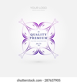 Vintage Frame for Luxury Logos, Restaurant, Hotel, Boutique or Business Identity. Royalty, Heraldic Design with Flourishes Elegant Design Elements. Vector Illustration Template