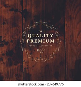 Vintage Frame for Luxury Logos, Restaurant, Hotel, Boutique or Business Identity. Royalty, Heraldic Design with Flourishes Elegant Design Elements. Vector Illustration Template