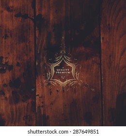 Vintage Frame for Luxury Logos, Restaurant, Hotel, Boutique or Business Identity. Royalty, Heraldic Design with Flourishes Elegant Design Elements. Vector Illustration Template