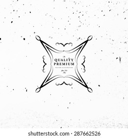 Vintage Frame for Luxury Logos, Restaurant, Hotel, Boutique or Business Identity. Royalty, Heraldic Design with Flourishes Elegant Design Elements. Vector Illustration Template