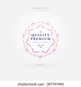 Vintage Frame for Luxury Logos, Restaurant, Hotel, Boutique or Business Identity. Royalty, Heraldic Design with Flourishes Elegant Design Elements. Vector Illustration Template