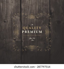Vintage Frame for Luxury Logos, Restaurant, Hotel, Boutique or Business Identity. Royalty, Heraldic Design with Flourishes Elegant Design Elements. Vector Illustration Template