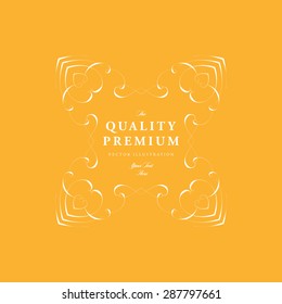 Vintage Frame for Luxury Logos, Restaurant, Hotel, Boutique or Business Identity. Royalty, Heraldic Design with Flourishes Elegant Design Elements. Vector Illustration Template