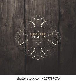 Vintage Frame for Luxury Logos, Restaurant, Hotel, Boutique or Business Identity. Royalty, Heraldic Design with Flourishes Elegant Design Elements. Vector Illustration Template