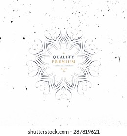 Vintage Frame for Luxury Logos, Restaurant, Hotel, Boutique or Business Identity. Royalty, Heraldic Design with Flourishes Elegant Design Elements. Vector Illustration Template