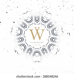 Vintage Frame for Luxury Logos, Restaurant, Hotel, Boutique or Business Identity. Royalty, Heraldic Design with Flourishes Elegant Design Elements. Vector Illustration Template