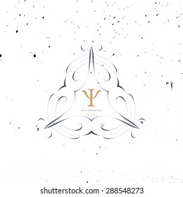 Vintage Frame for Luxury Logos, Restaurant, Hotel, Boutique or Business Identity. Royalty, Heraldic Design with Flourishes Elegant Design Elements. Vector Illustration Template