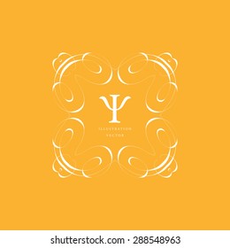 Vintage Frame for Luxury Logos, Restaurant, Hotel, Boutique or Business Identity. Royalty, Heraldic Design with Flourishes Elegant Design Elements. Vector Illustration Template