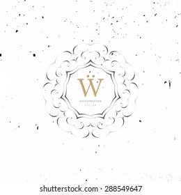Vintage Frame for Luxury Logos, Restaurant, Hotel, Boutique or Business Identity. Royalty, Heraldic Design with Flourishes Elegant Design Elements. Vector Illustration Template