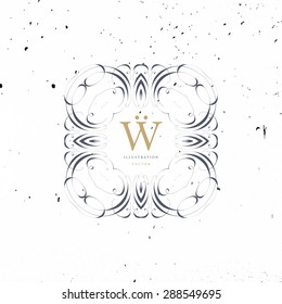 Vintage Frame for Luxury Logos, Restaurant, Hotel, Boutique or Business Identity. Royalty, Heraldic Design with Flourishes Elegant Design Elements. Vector Illustration Template