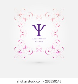 Vintage Frame for Luxury Logos, Restaurant, Hotel, Boutique or Business Identity. Royalty, Heraldic Design with Flourishes Elegant Design Elements. Vector Illustration Template