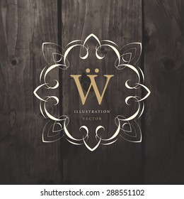 Vintage Frame for Luxury Logos, Restaurant, Hotel, Boutique or Business Identity. Royalty, Heraldic Design with Flourishes Elegant Design Elements. Vector Illustration Template