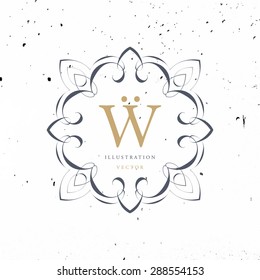 Vintage Frame for Luxury Logos, Restaurant, Hotel, Boutique or Business Identity. Royalty, Heraldic Design with Flourishes Elegant Design Elements. Vector Illustration Template