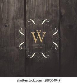 Vintage Frame for Luxury Logos, Restaurant, Hotel, Boutique or Business Identity. Royalty, Heraldic Design with Flourishes Elegant Design Elements. Vector Illustration Template