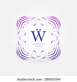 Vintage Frame for Luxury Logos, Restaurant, Hotel, Boutique or Business Identity. Royalty, Heraldic Design with Flourishes Elegant Design Elements. Vector Illustration Template
