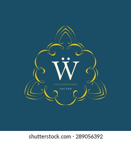 Vintage Frame for Luxury Logos, Restaurant, Hotel, Boutique or Business Identity. Royalty, Heraldic Design with Flourishes Elegant Design Elements. Vector Illustration Template