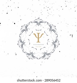 Vintage Frame for Luxury Logos, Restaurant, Hotel, Boutique or Business Identity. Royalty, Heraldic Design with Flourishes Elegant Design Elements. Vector Illustration Template