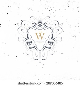 Vintage Frame for Luxury Logos, Restaurant, Hotel, Boutique or Business Identity. Royalty, Heraldic Design with Flourishes Elegant Design Elements. Vector Illustration Template