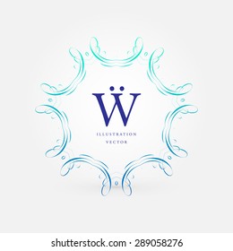 Vintage Frame for Luxury Logos, Restaurant, Hotel, Boutique or Business Identity. Royalty, Heraldic Design with Flourishes Elegant Design Elements. Vector Illustration Template