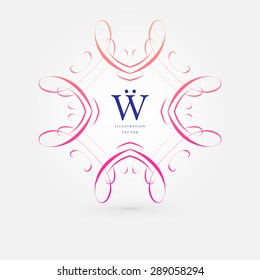 Vintage Frame for Luxury Logos, Restaurant, Hotel, Boutique or Business Identity. Royalty, Heraldic Design with Flourishes Elegant Design Elements. Vector Illustration Template