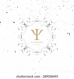 Vintage Frame for Luxury Logos, Restaurant, Hotel, Boutique or Business Identity. Royalty, Heraldic Design with Flourishes Elegant Design Elements. Vector Illustration Template