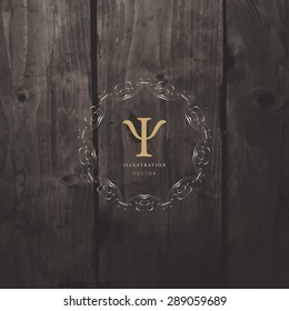 Vintage Frame for Luxury Logos, Restaurant, Hotel, Boutique or Business Identity. Royalty, Heraldic Design with Flourishes Elegant Design Elements. Vector Illustration Template
