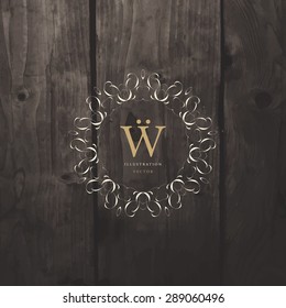 Vintage Frame for Luxury Logos, Restaurant, Hotel, Boutique or Business Identity. Royalty, Heraldic Design with Flourishes Elegant Design Elements. Vector Illustration Template