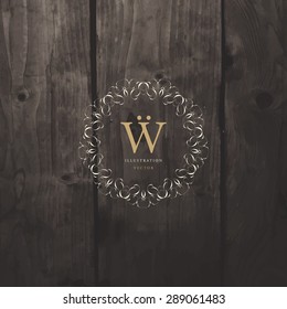 Vintage Frame for Luxury Logos, Restaurant, Hotel, Boutique or Business Identity. Royalty, Heraldic Design with Flourishes Elegant Design Elements. Vector Illustration Template