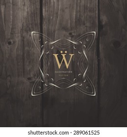 Vintage Frame for Luxury Logos, Restaurant, Hotel, Boutique or Business Identity. Royalty, Heraldic Design with Flourishes Elegant Design Elements. Vector Illustration Template