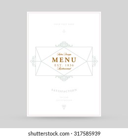 Vintage Frame for Luxury Logos, Restaurant, Hotel, Boutique or Business Identity. Royalty, Heraldic Design with Flourishes Elegant Design Elements. Vector Illustration Template.