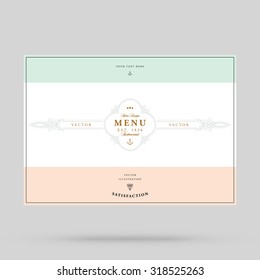 Vintage Frame for Luxury Logos, Restaurant, Hotel, Boutique or Business Identity. Royalty, Heraldic Design with Flourishes Elegant Design Elements. Vector Illustration Template.