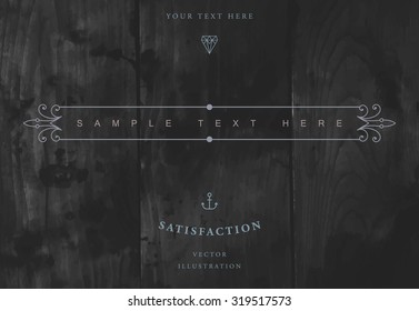 Vintage Frame for Luxury Logos, Restaurant, Hotel, Boutique or Business Identity. Royalty, Heraldic Design with Flourishes Elegant Design Elements. Vector Illustration Template Wood Texture Background
