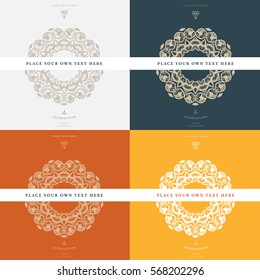 Vintage Frame for Luxury Logos, Restaurant, Hotel, Boutique or Business Identity. Royalty, Heraldic Design with Flourishes Elegant Elements. Vector Illustration Template.