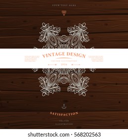 Vintage Frame for Luxury Logos, Restaurant, Hotel, Boutique or Business Identity. Royalty, Heraldic Design with Flourishes Elegant Elements. Vector Illustration Template.