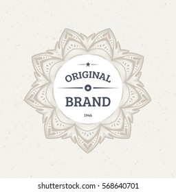Vintage Frame for Luxury Logos, Restaurant, Hotel, Boutique or Business Identity. Royalty, Heraldic Design with Flourishes Elegant Elements. Vector Illustration Template.