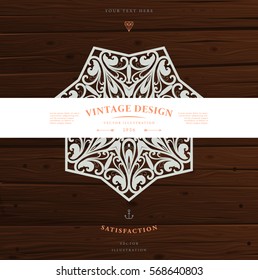 Vintage Frame for Luxury Logos, Restaurant, Hotel, Boutique or Business Identity. Royalty, Heraldic Design with Flourishes Elegant Elements. Vector Illustration Template.