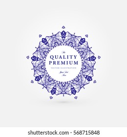 Vintage Frame for Luxury Logos, Restaurant, Hotel, Boutique or Business Identity. Royalty, Heraldic Design with Flourishes Elegant Elements. Vector Illustration Template.