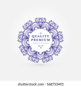 Vintage Frame for Luxury Logos, Restaurant, Hotel, Boutique or Business Identity. Royalty, Heraldic Design with Flourishes Elegant Elements. Vector Illustration Template.