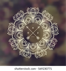 Vintage Frame for Luxury Logos, Restaurant, Hotel, Boutique or Business Identity. Royalty, Heraldic Design with Flourishes Elegant Elements. Vector Illustration Template.