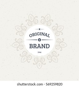 Vintage Frame for Luxury Logos, Restaurant, Hotel, Boutique or Business Identity. Royalty, Heraldic Design with Flourishes Elegant Elements. Vector Illustration Template.