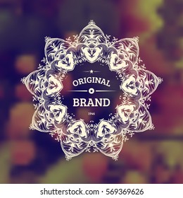 Vintage Frame for Luxury Logos, Restaurant, Hotel, Boutique or Business Identity. Royalty, Heraldic Design with Flourishes Elegant Elements. Vector Illustration Template.