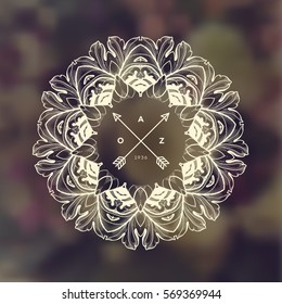 Vintage Frame for Luxury Logos, Restaurant, Hotel, Boutique or Business Identity. Royalty, Heraldic Design with Flourishes Elegant Elements. Vector Illustration Template.