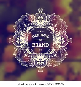 Vintage Frame for Luxury Logos, Restaurant, Hotel, Boutique or Business Identity. Royalty, Heraldic Design with Flourishes Elegant Elements. Vector Illustration Template.